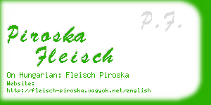 piroska fleisch business card